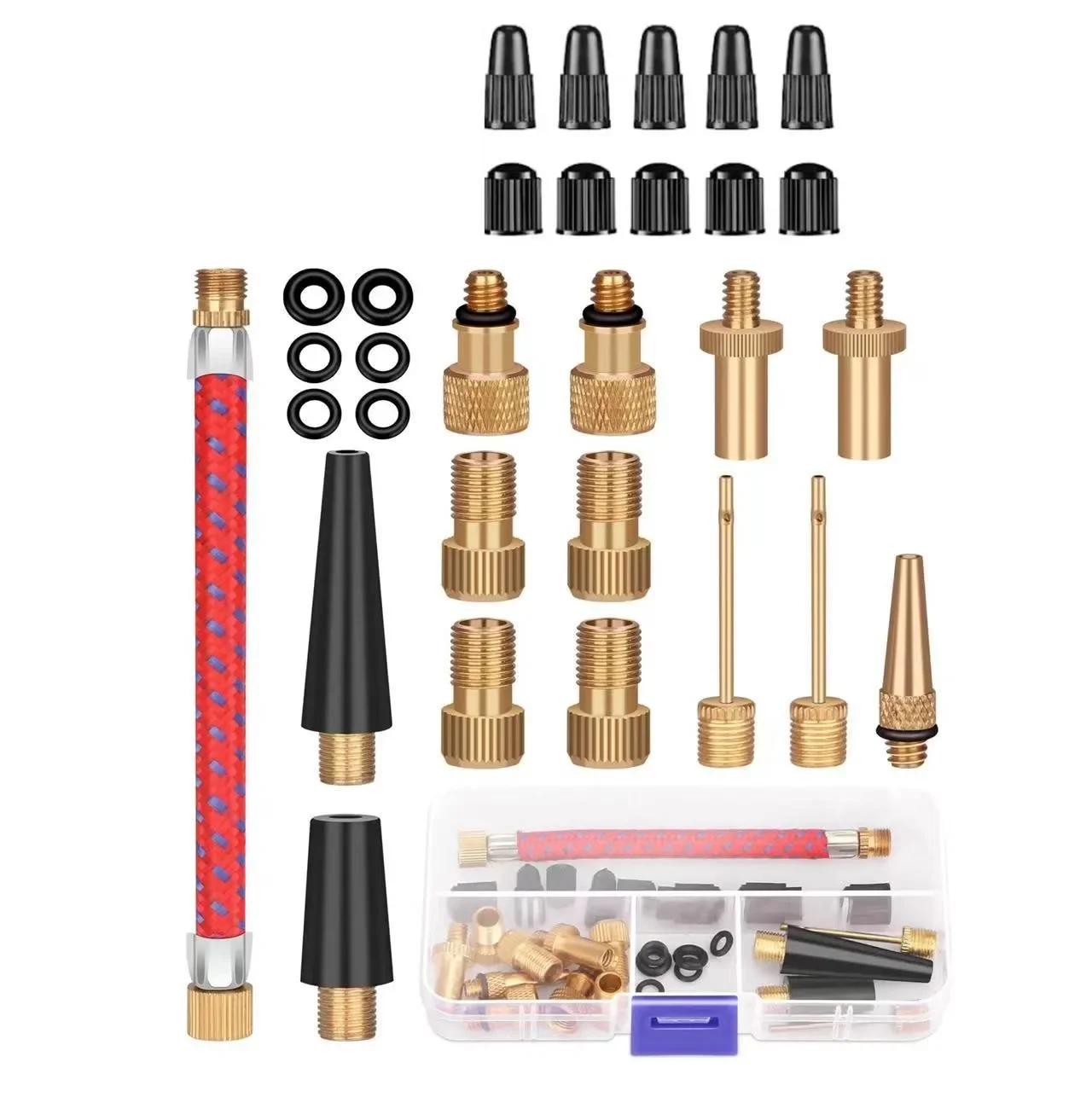 Basketball Pump Needle - 21/26PCS Bike Tire Inflator Kit Tube