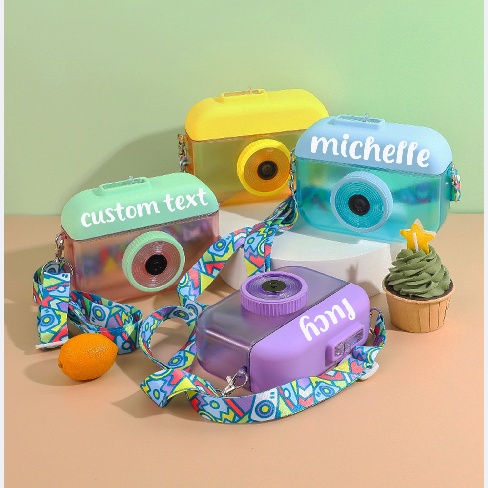 Sports Equipment In School - Personalized cartoon camera water bottle with