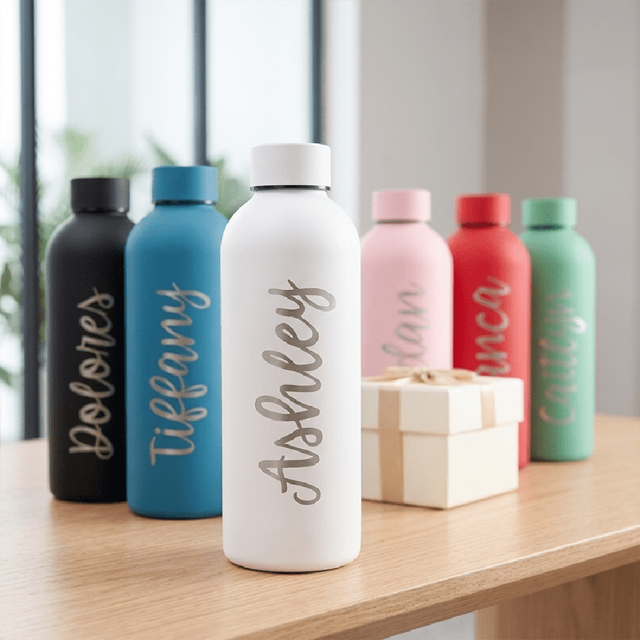 Name Sports Equipment - Personalized Stainless Steel Water Bottle, Custom