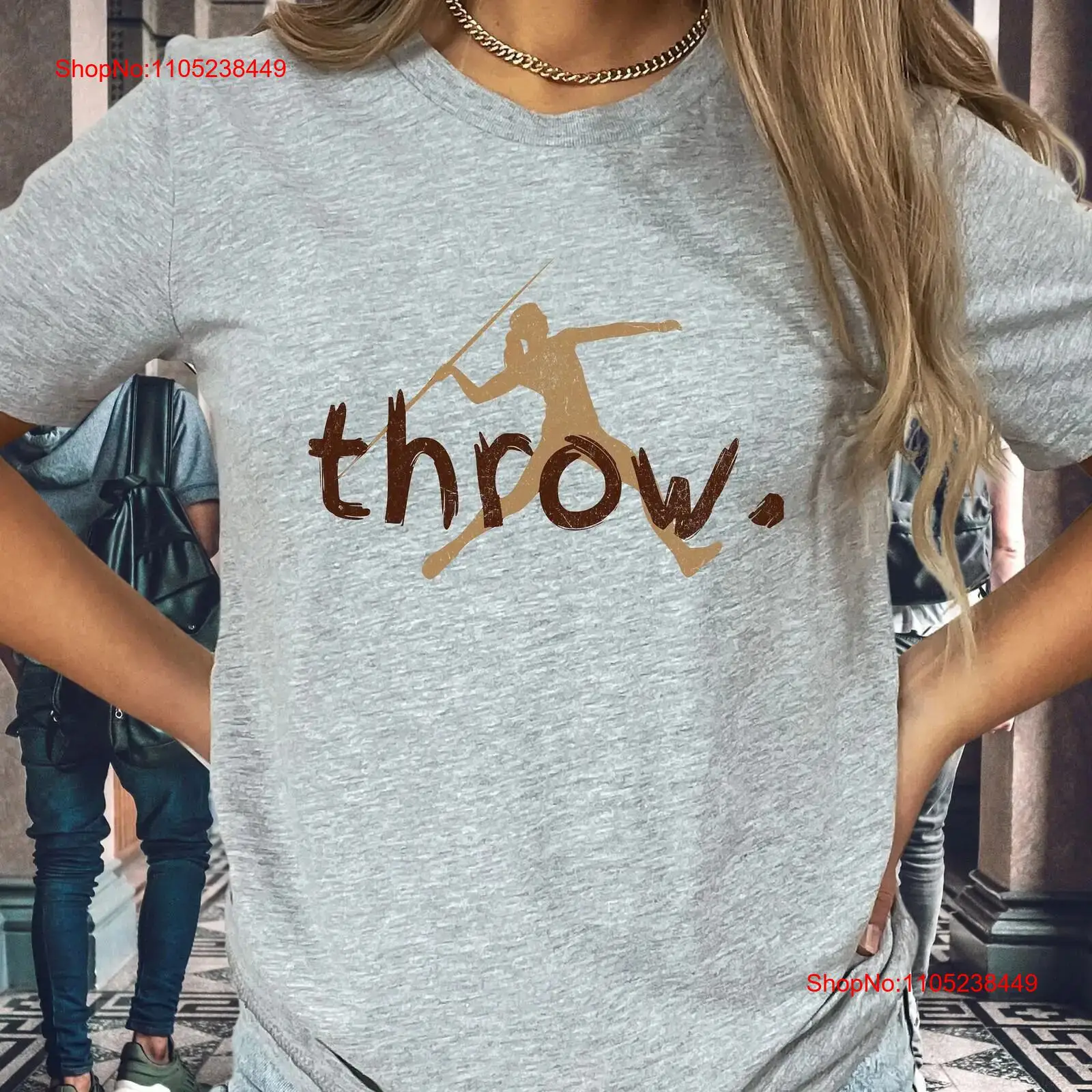 Javelin Throwing - Distressed Javelin Thrower T Shirt Track