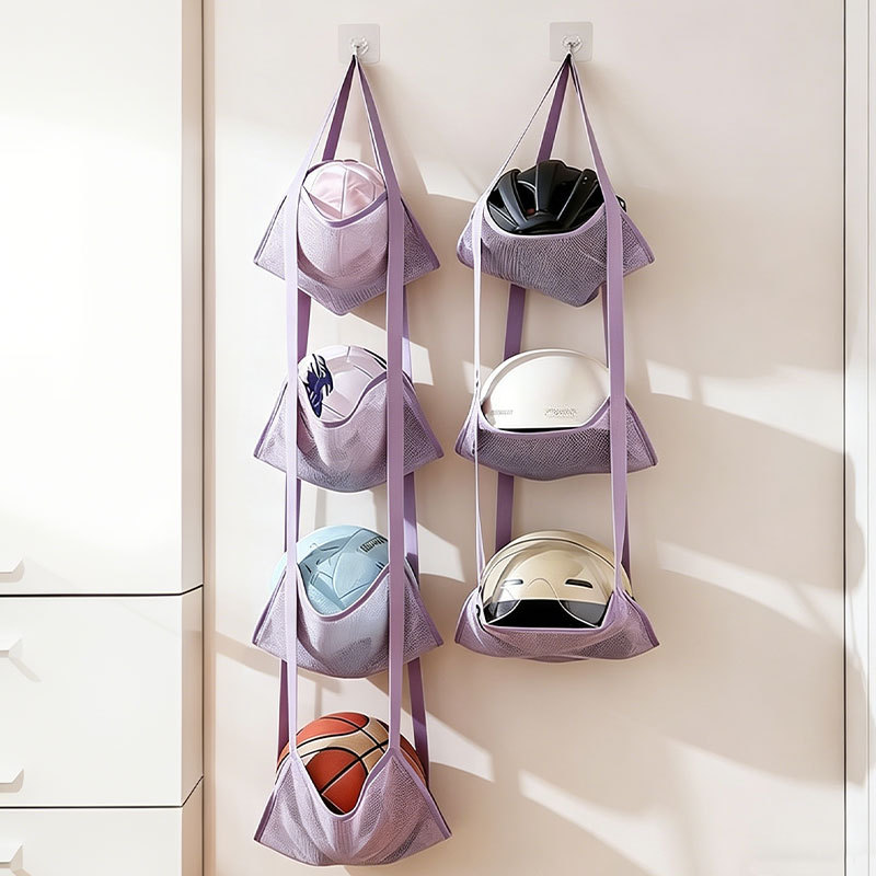 Sports Equipment Volleyball - 3/4 Tier Hanging Ball Storage Bag