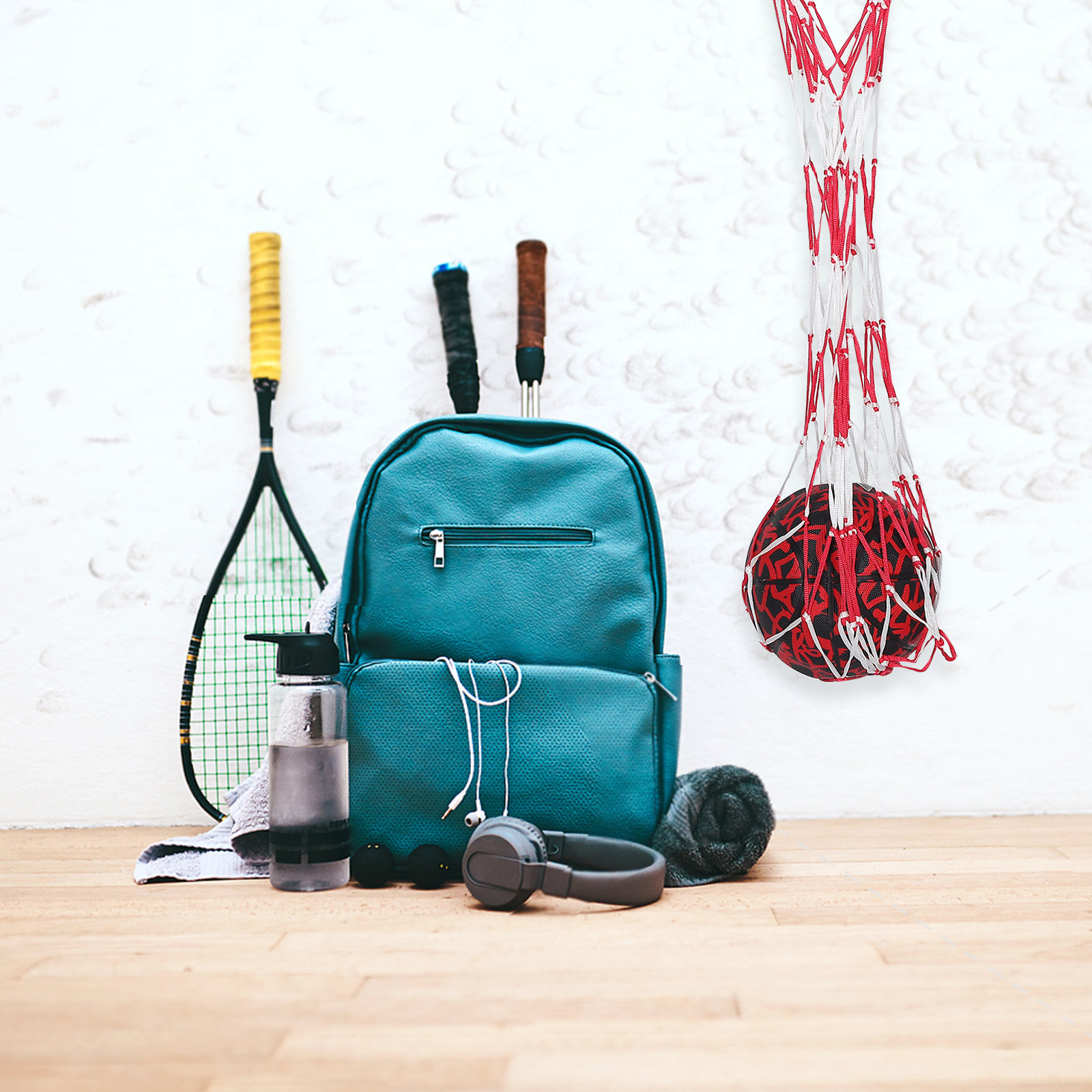 Sports Equipment Gym - Mesh Ball Carrying Storage Bag Basketball