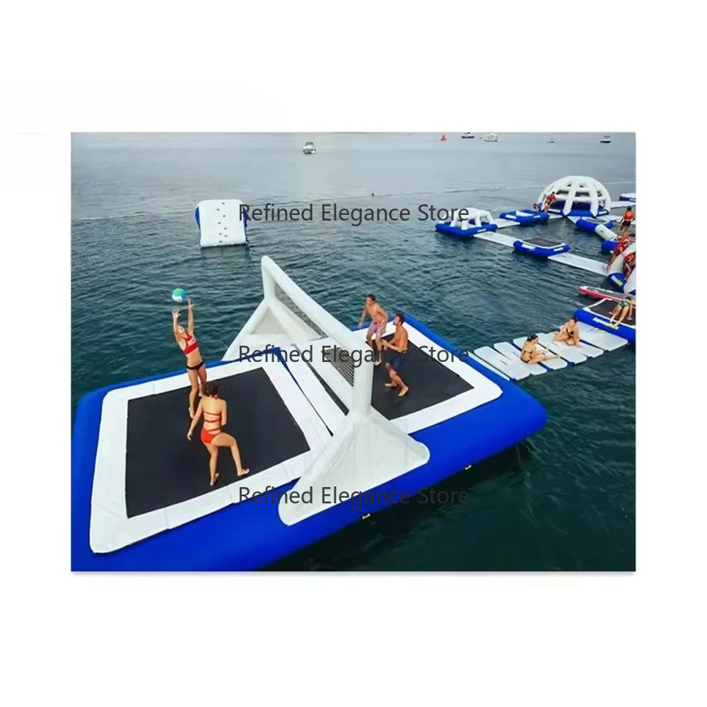 Sports Equipment Volleyball - Inflatable Floating Volleyball Trampoline Court with