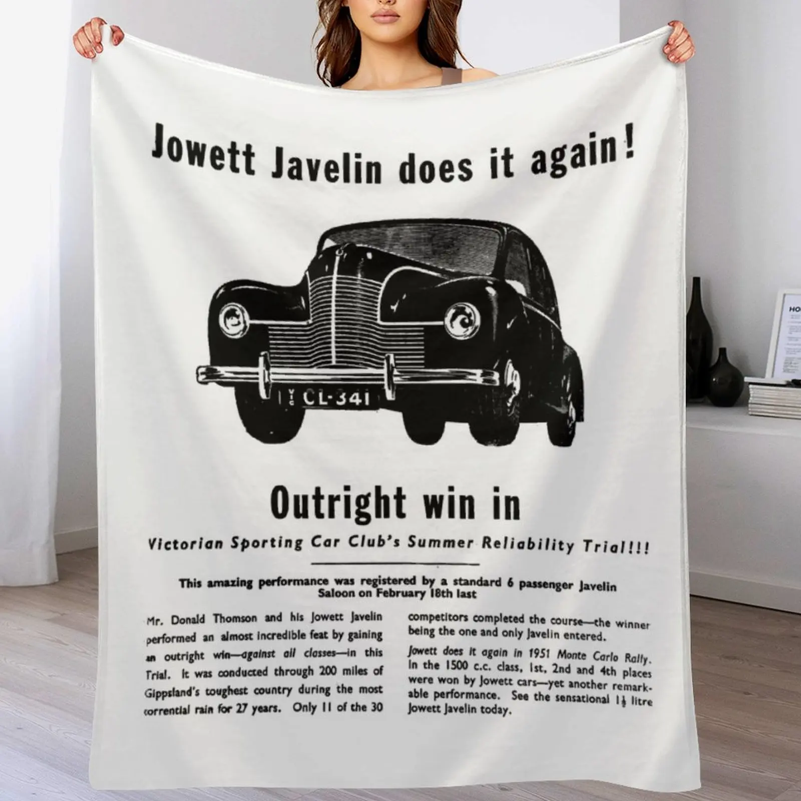 Javelin Throwing - JOWETT JAVELIN Throw Blanket Stylish Couch