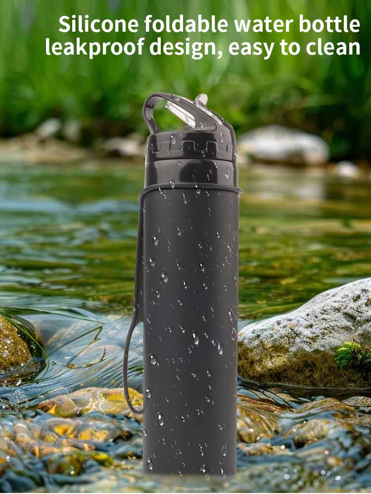 Sports Equipment In School - 600ml travel camping silicone collapsible foldable
