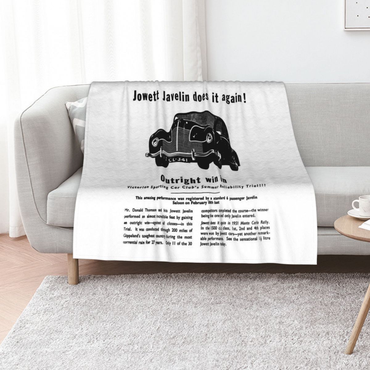 Javelin Throwing - JOWETT JAVELIN Throw Blanket Foldable Soft