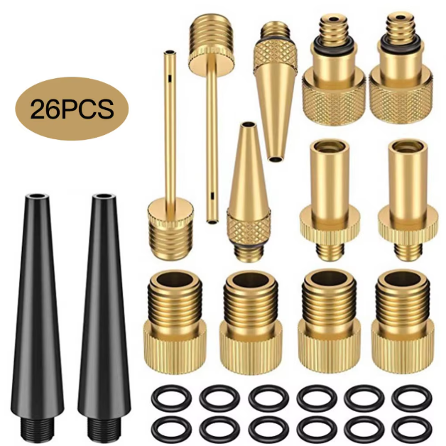 21/26PCS Bike Tire Inflator Ki - Basketball Pump Needle review and price