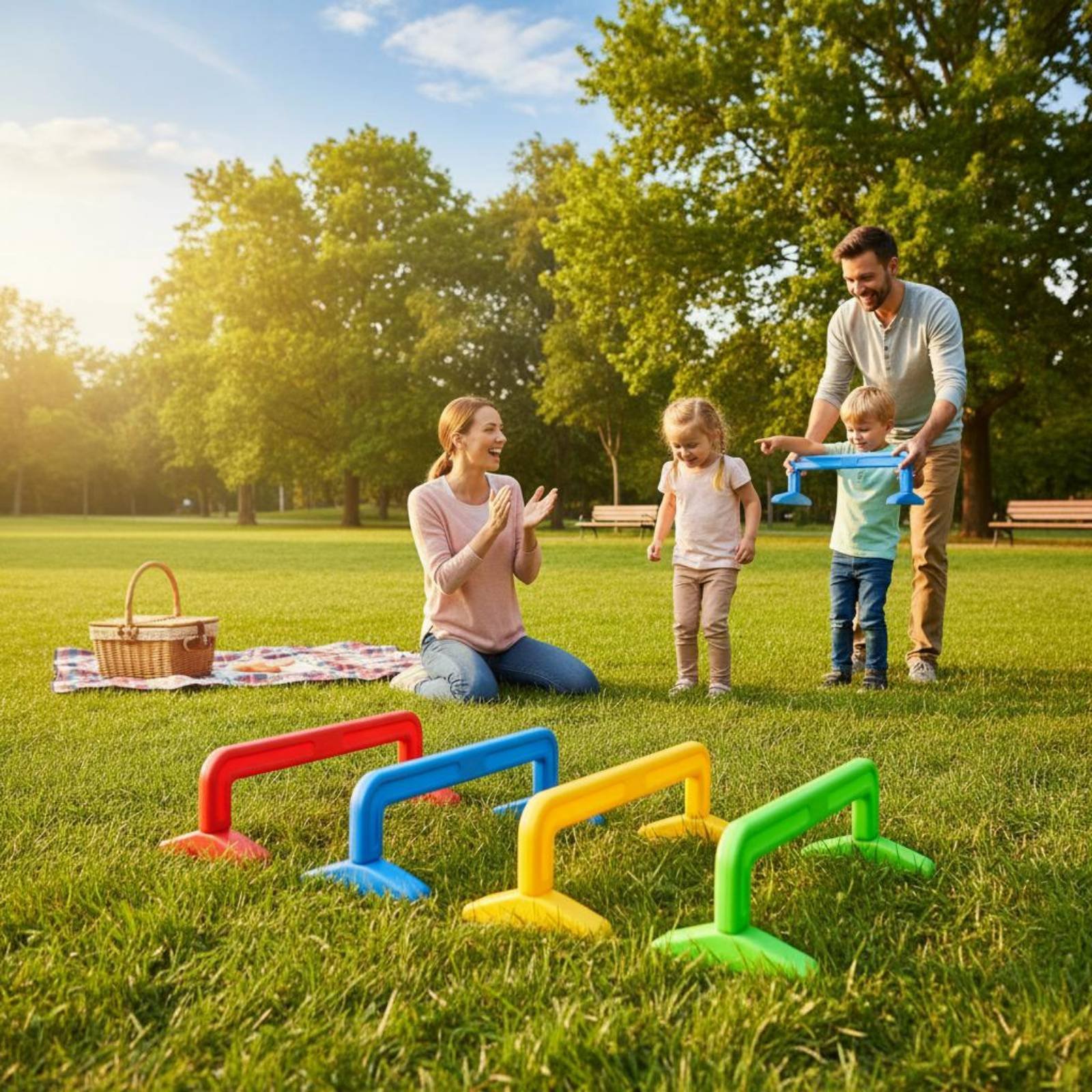 4 Pieces Crawl Tunnel Set Stur - Agility Hurdle Set review and price