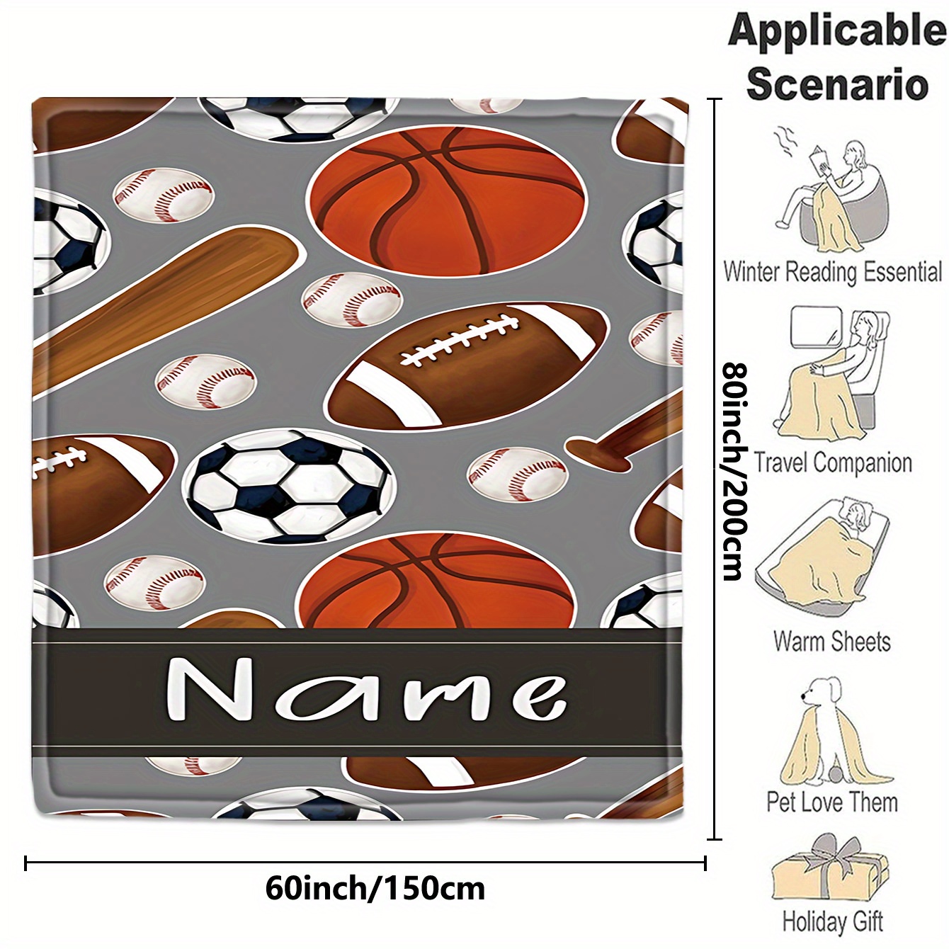 1 Custom name blanket sports e - Name Sports Equipment review and price