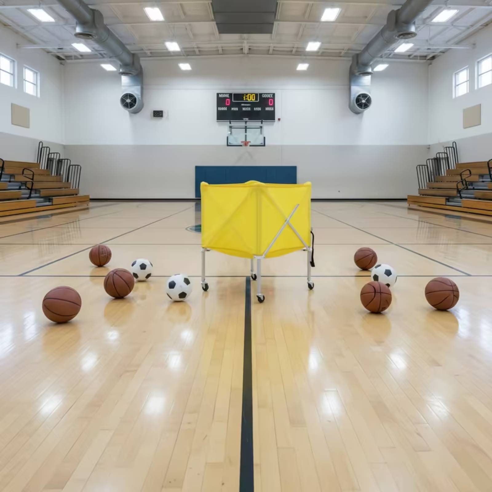Collapsible Ball Cart Four-Whe - Sports Equipment In School review and price