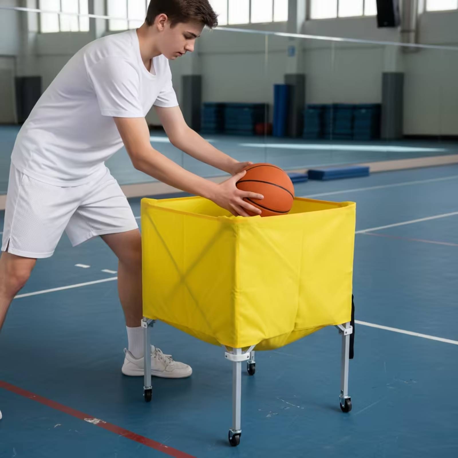 Collapsible Ball Cart Four-Whe - Sports Equipment In School review and price