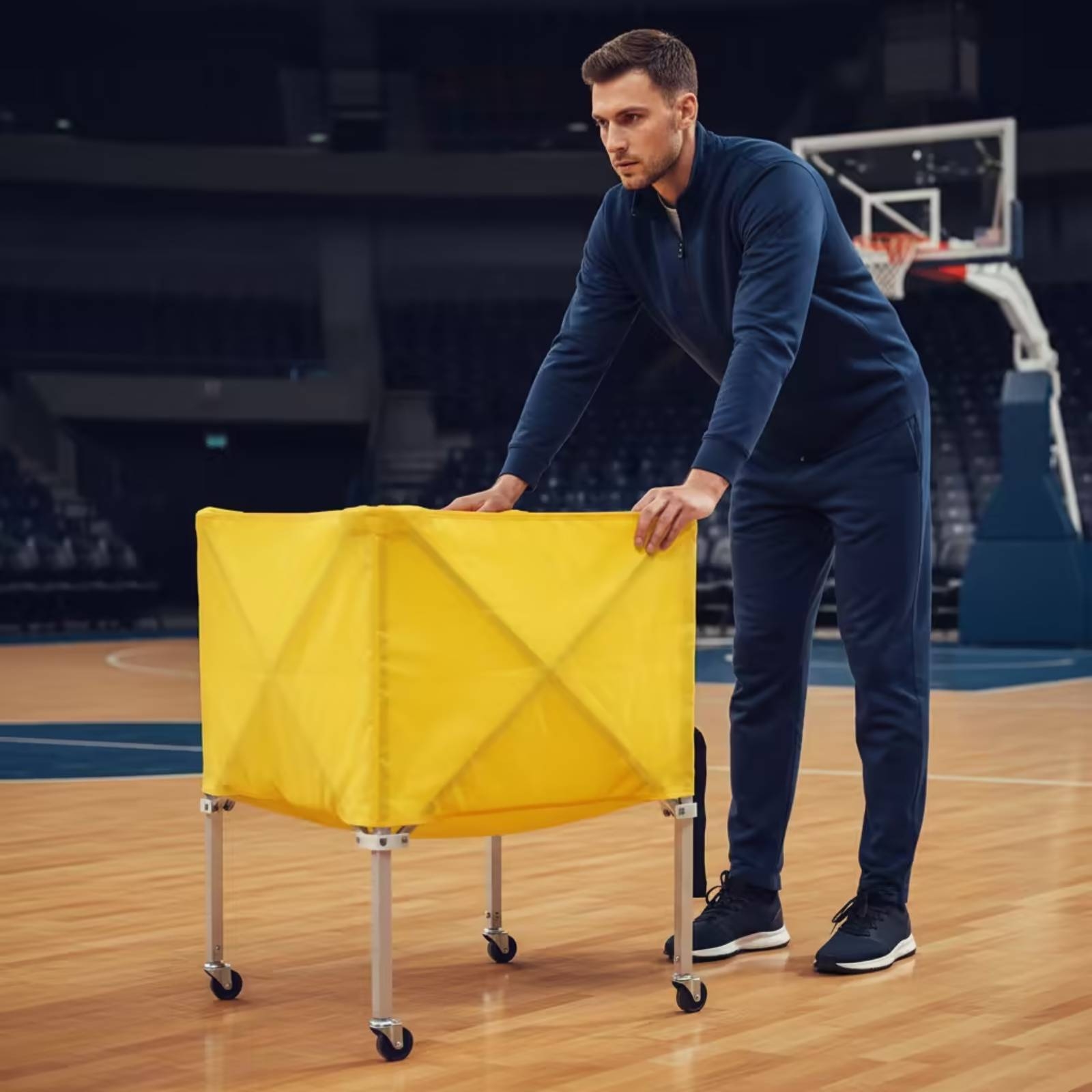 Collapsible Ball Cart Four-Whe - Sports Equipment In School review and price