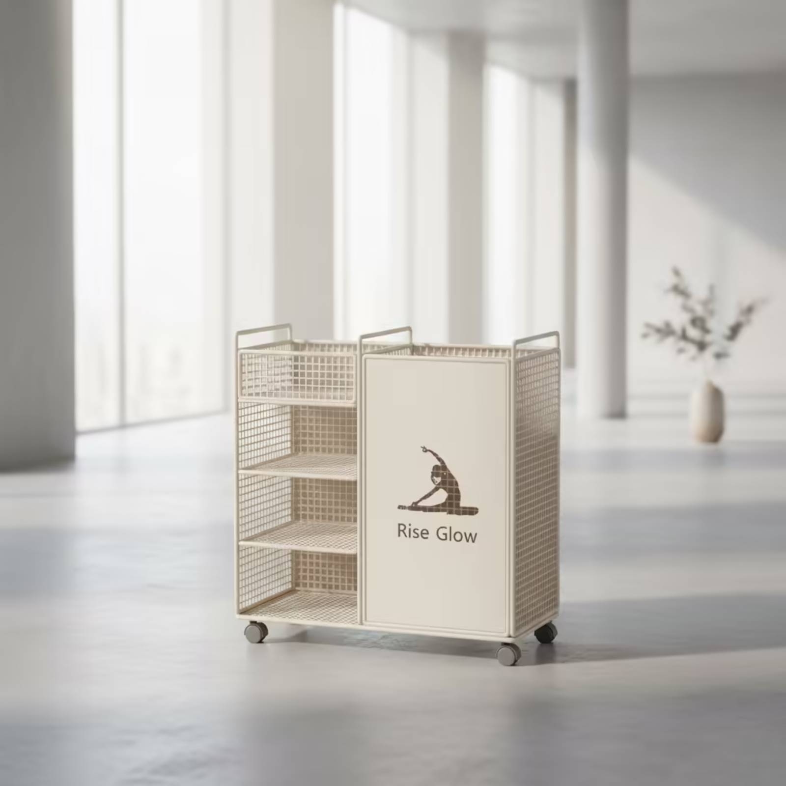 Fitness Equipment Rack with Wh - Sports Equipment Trolley review and price
