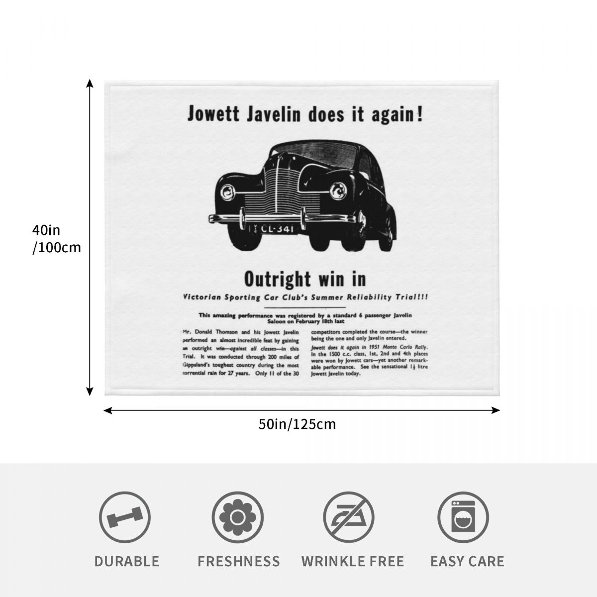 JOWETT JAVELIN Throw Blanket F - Javelin Throwing review and price